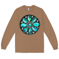 Toasted Coconut turquoise gemstone Long Sleeve Tee - JahusDesignShop