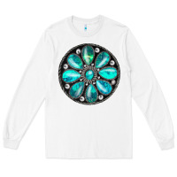 White turquoise gemstone Long Sleeve Tee - JahusDesignShop