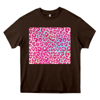 Chocolate Brown pink leopard glitter Heavy Core Tee - JahusDesignShop