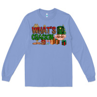 Colony Blue What's crackin Christmas Long Sleeve Tee - NancyCooperArtShop