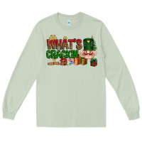 Matcha What's crackin Christmas Long Sleeve Tee - NancyCooperArtShop