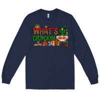 Navy What's crackin Christmas Long Sleeve Tee - NancyCooperArtShop