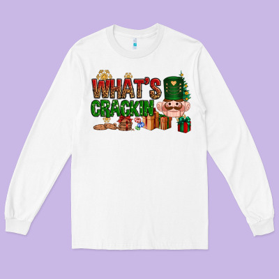 What's Crackin Christmas Long Sleeve Tee Designed By Nancycooperartshop
