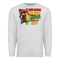 Dove Grey juneteenth breaking every chain since 1865 woman f Premium Sweatshirt - CowGirlArtShop