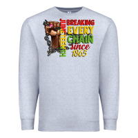 Heather Grey juneteenth breaking every chain since 1865 woman f Premium Sweatshirt - CowGirlArtShop