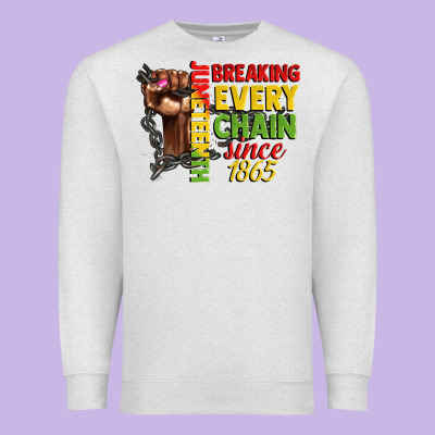 Juneteenth Breaking Every Chain Since 1865 Woman F Premium Sweatshirt Designed By Cowgirlartshop