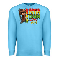Ocean Blue juneteenth breaking every chain since 1865 woman f Premium Sweatshirt - CowGirlArtShop
