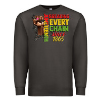 Smoke juneteenth breaking every chain since 1865 woman f Premium Sweatshirt - CowGirlArtShop