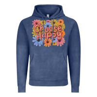 Vintage Denim choose happy Vintage Hoodie - MaliasSmallBusiness