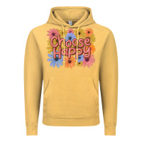 Vintage Mustard choose happy Vintage Hoodie - MaliasSmallBusiness