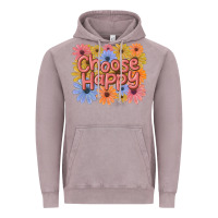 Vintage Zinc choose happy Vintage Hoodie - MaliasSmallBusiness