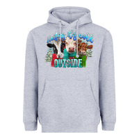 Heather Grey heifers its cold outside Heavyweight Hoodie - CowGirlArtShop