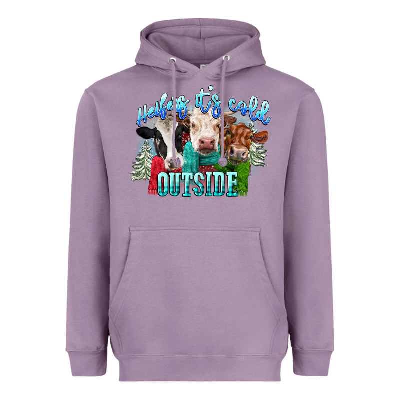 Heifers Its Cold Outside Heavyweight Hoodie by CowGirlArtShop | Teevron