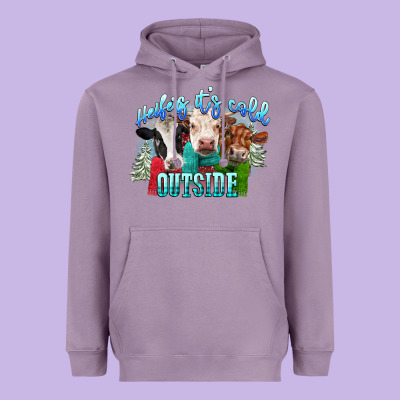 Heifers Its Cold Outside Heavyweight Hoodie Designed By Cowgirlartshop