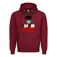 Burgundy Senior 2020 Quarantined Zipper Hoodie - Bettercallsaul