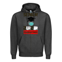 Charcoal Heather Senior 2020 Quarantined Zipper Hoodie - Bettercallsaul