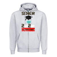 Heather Grey Senior 2020 Quarantined Zipper Hoodie - Bettercallsaul