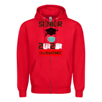 Red Senior 2020 Quarantined Zipper Hoodie - Bettercallsaul