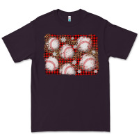 Plum baseball christmas background Premium Tee - AdoDesignShop