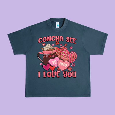 Concha See Te Amo  I Love You Urban Heavy Tee Designed By Maliassmallbusiness