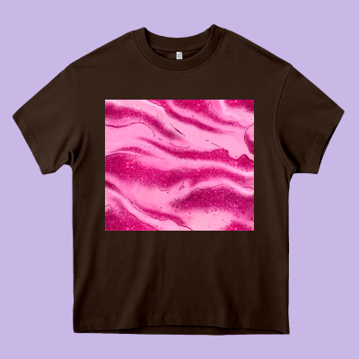 Pink Glitter Heavy Core Tee Designed By Jahusdesignshop
