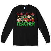 Black santa's favorite teacher Long Sleeve Tee - MaliasSmallBusiness
