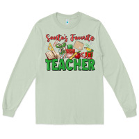 Matcha santa's favorite teacher Long Sleeve Tee - MaliasSmallBusiness