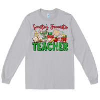 Moon Dust santa's favorite teacher Long Sleeve Tee - MaliasSmallBusiness