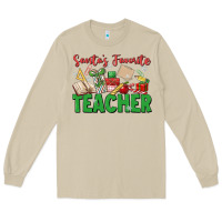 Mushroom santa's favorite teacher Long Sleeve Tee - MaliasSmallBusiness