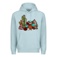 Blue Mist christmas turkey Premium Hoodie - JahusDesignShop