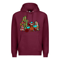 Burgundy christmas turkey Premium Hoodie - JahusDesignShop