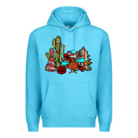 Ocean Blue christmas turkey Premium Hoodie - JahusDesignShop