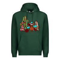 Sports Green christmas turkey Premium Hoodie - JahusDesignShop