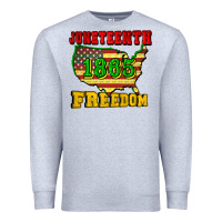 Heather Grey juneteenth 1865 freedom Premium Sweatshirt - CowGirlArtShop