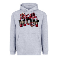 Heather Grey cheer mom  maroon Heavyweight Hoodie - CowGirlArtShop
