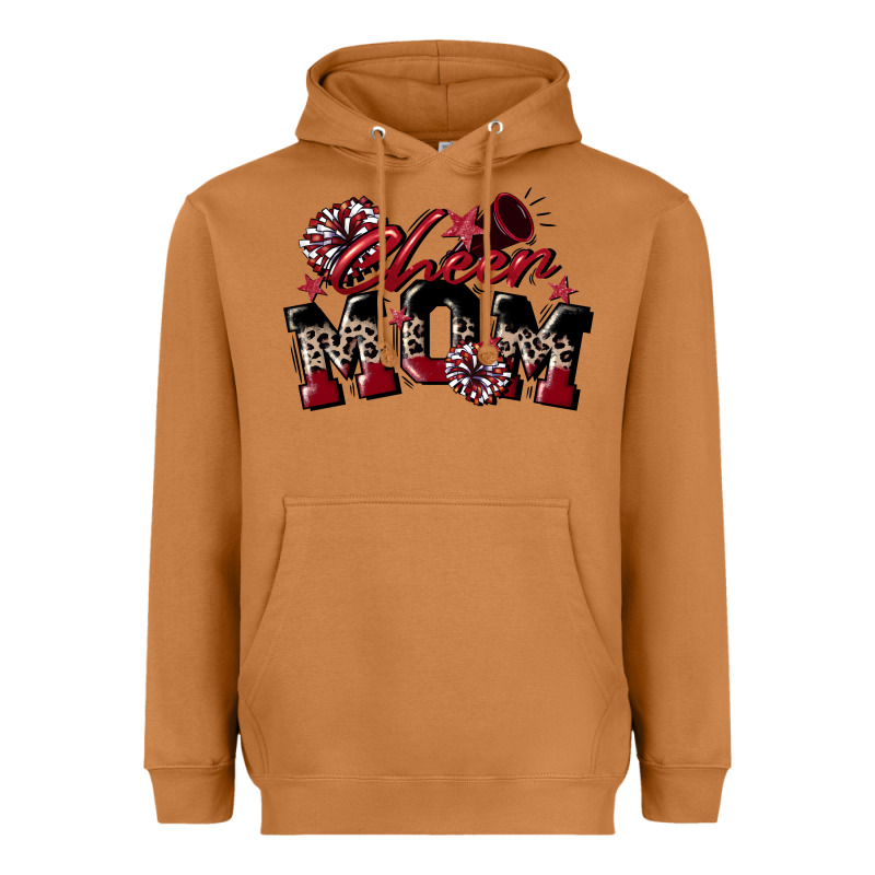 Cheer Mom  Maroon Heavyweight Hoodie by CowGirlArtShop | Teevron