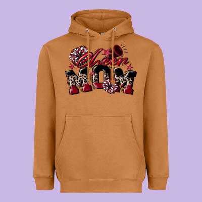 Cheer Mom  Maroon Heavyweight Hoodie Designed By Cowgirlartshop