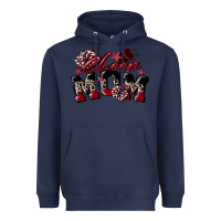 Navy cheer mom  maroon Heavyweight Hoodie - CowGirlArtShop