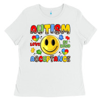 White autism acceptance Ladies Tee - JahusDesignShop