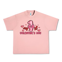 Salmon my first valentines day Urban Heavy Tee - MaliasSmallBusiness