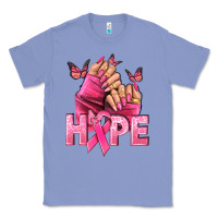Colony Blue Hope Breast Cancer Caucasian hand nails Classic Tee - NancyCooperArtShop