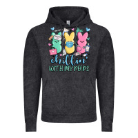 Vintage Black chillin with my peeps Vintage Hoodie - MaliasSmallBusiness