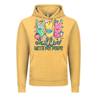 Vintage Mustard chillin with my peeps Vintage Hoodie - MaliasSmallBusiness