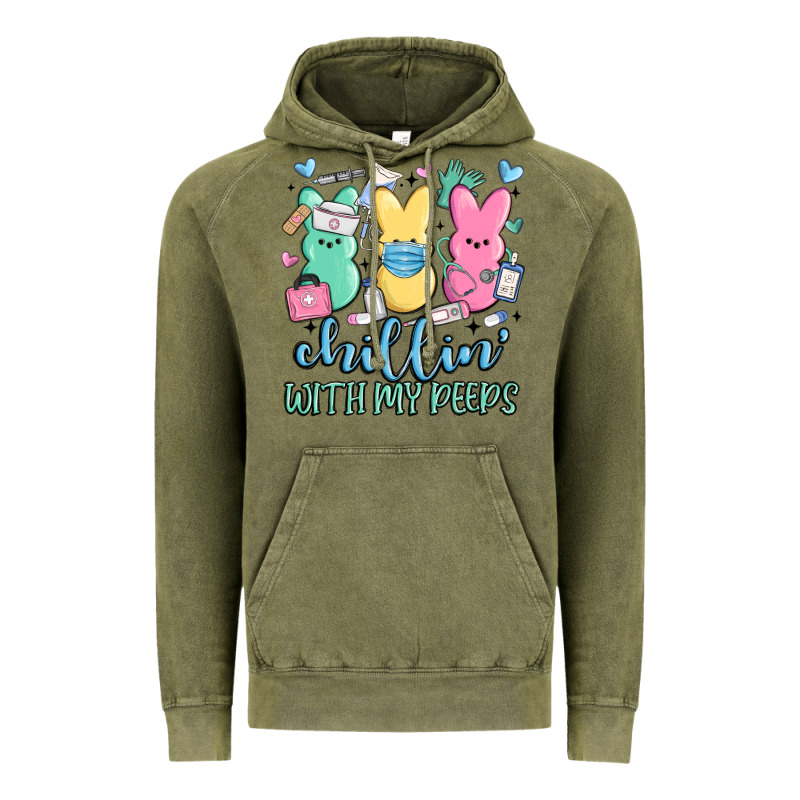 Chillin With My Peeps Vintage Hoodie by MaliasSmallBusiness | Teevron