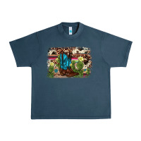 Midnight Navy cactus boot background Urban Heavy Tee - AdoDesignShop