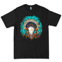 Black bull skull indian headdress Premium Tee - JahusDesignShop