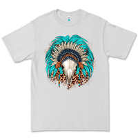 Dove Grey bull skull indian headdress Premium Tee - JahusDesignShop