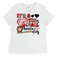 White it's a tee ball kinda day Ladies Tee - JahusDesignShop