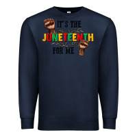 Navy its the juneteenth for me Premium Sweatshirt - CowGirlArtShop