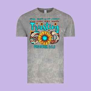I M Just Out Here Trusting God Proverbs 3 5,6 Vintage Tee Designed By Jahusdesignshop